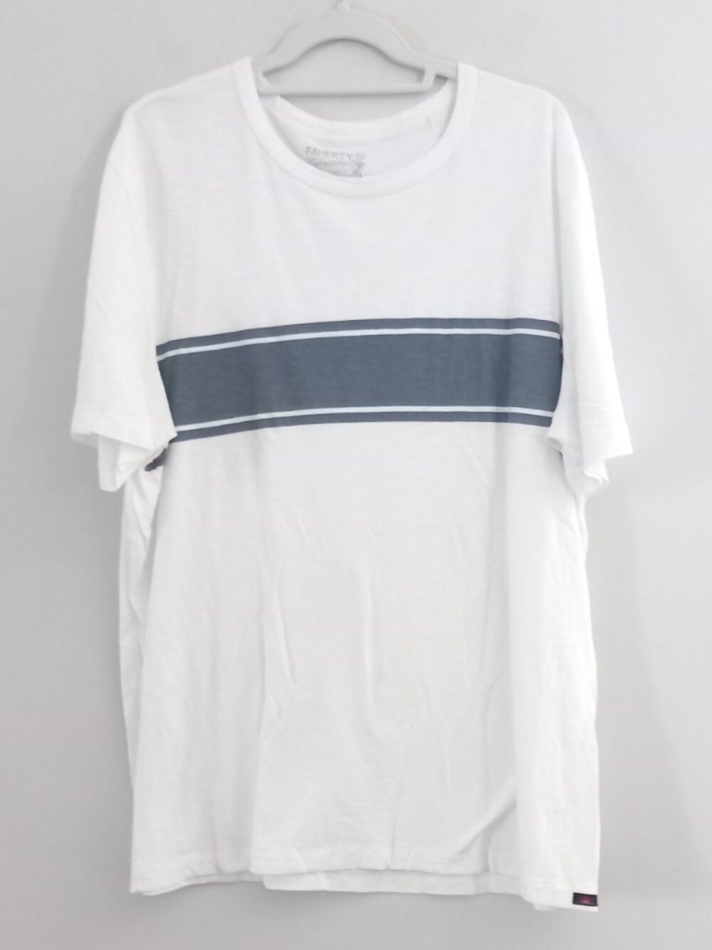FAHERTY cotton t-shirt with stripe